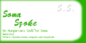 soma szoke business card